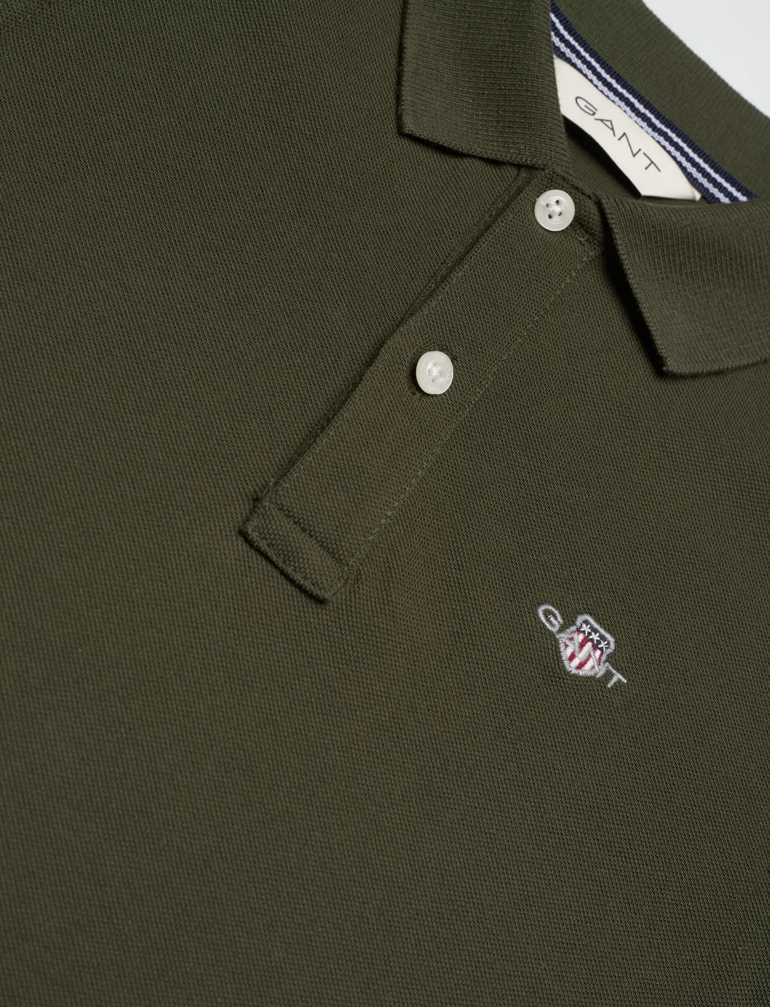 Gant Kids - Shield LS Pique Polo Shirt - dark moss green - 2
