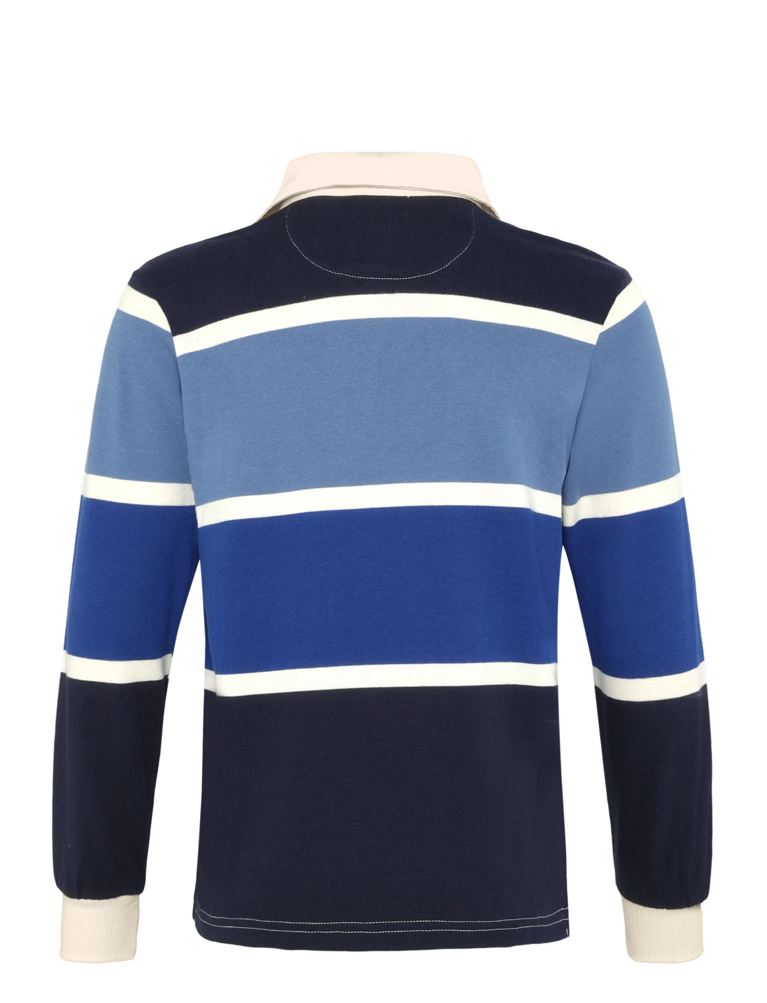 Gant Kids - Striped Script Graphic Rugger - langärmelig poloshirt - evening blue - 1