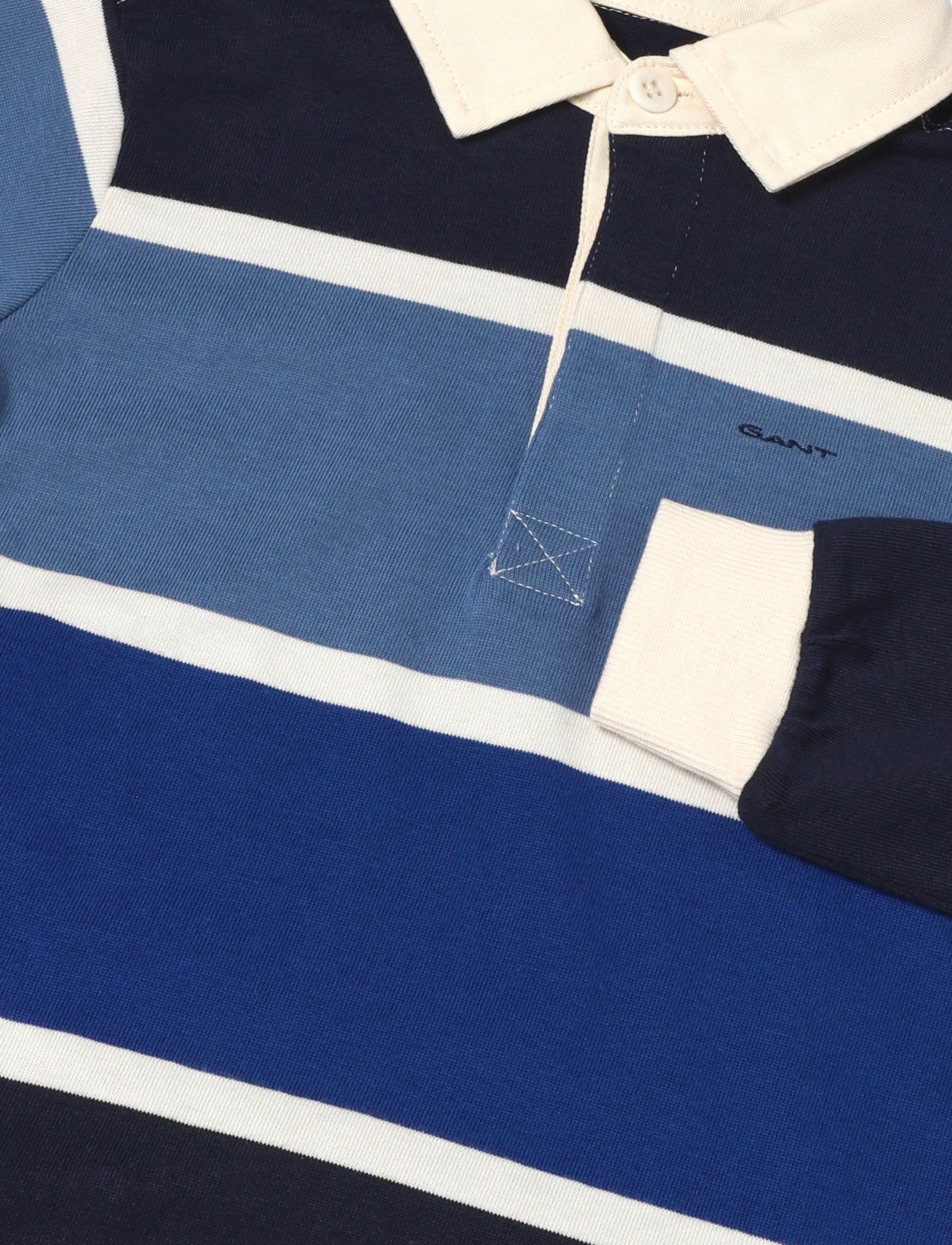 Gant Kids - Striped Script Graphic Rugger - langärmelig poloshirt - evening blue - 2