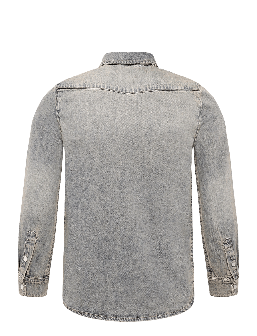 Gant Kids - Vintage Look Overshirt - langærmede skjorter - grey tint wash - 1