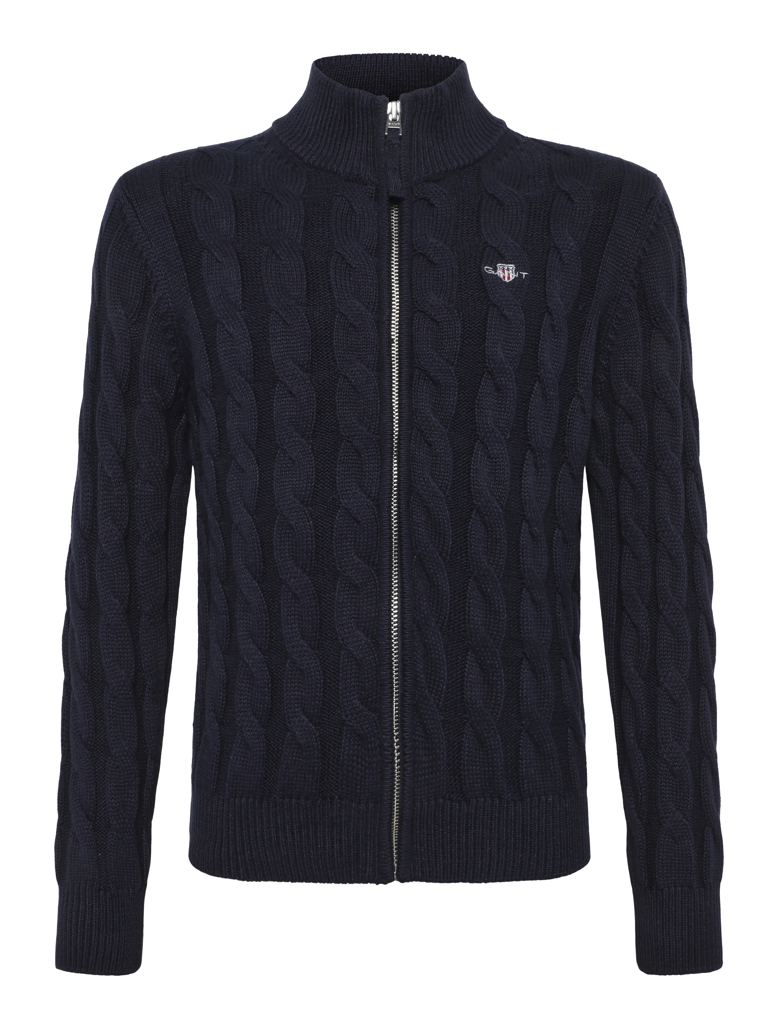 Gant Kids Shield Cotton Cable Zip Sweater - Für ihn - EVENING BLUE / navy