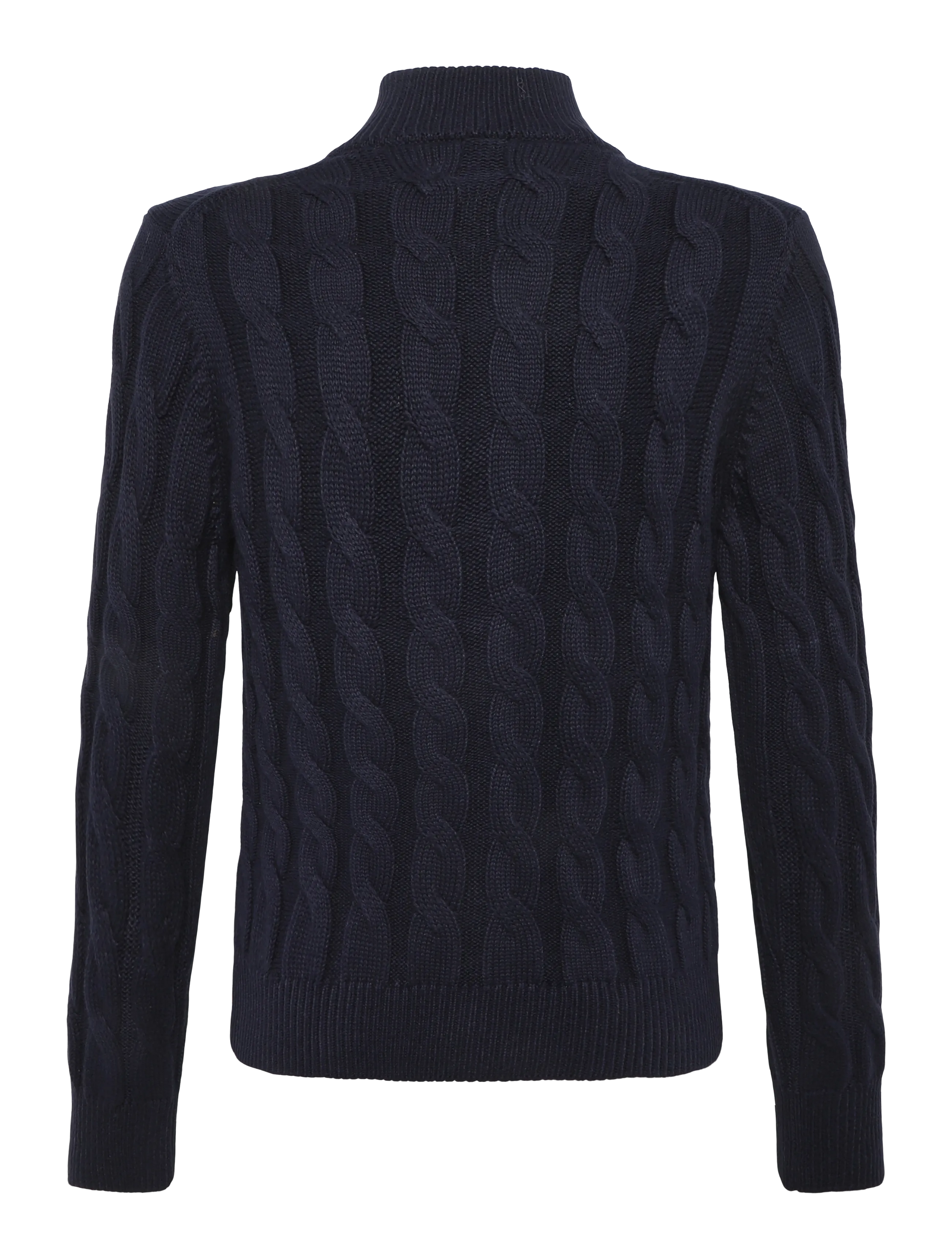 Gant Kids - Shield Cotton Cable Zip Sweater - evening blue - 1