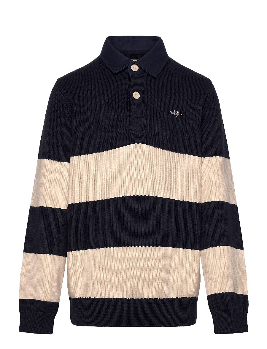 Gant Kids - Gant Knitted Rugby - pikkade varrukatega polod - evening blue - 0