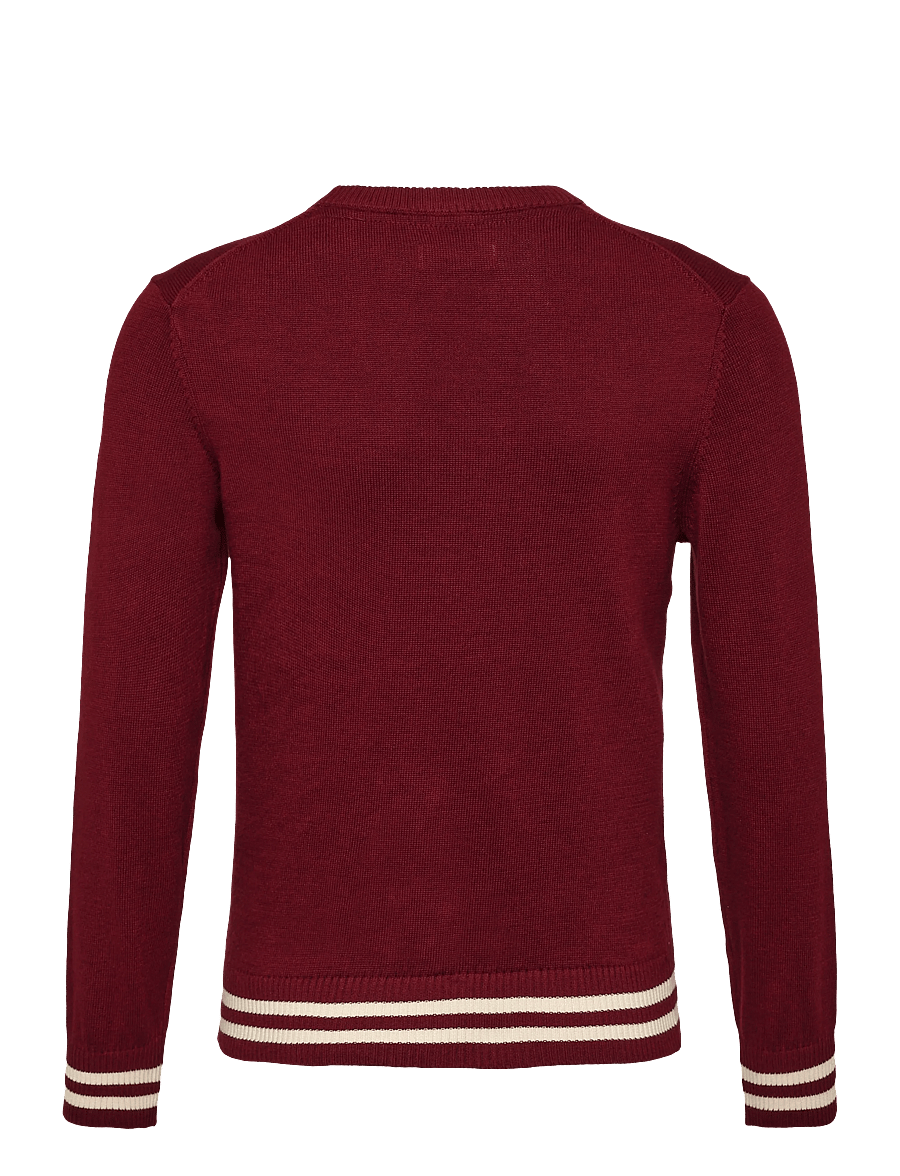 Gant Kids - Intarsia Crew Neck Sweater - pullover - plumped red - 1