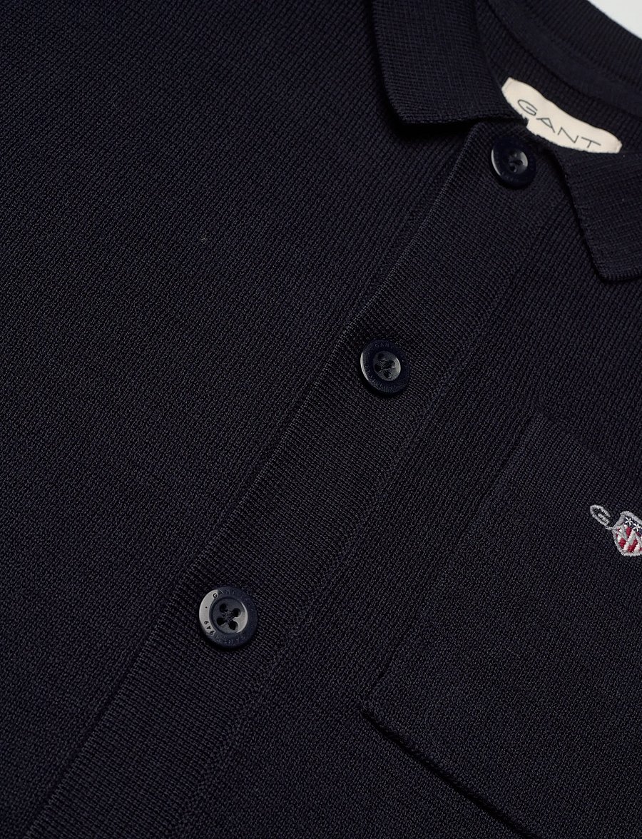 Gant Kids - Knitted Shirt - langärmlige hemden - evening blue - 2
