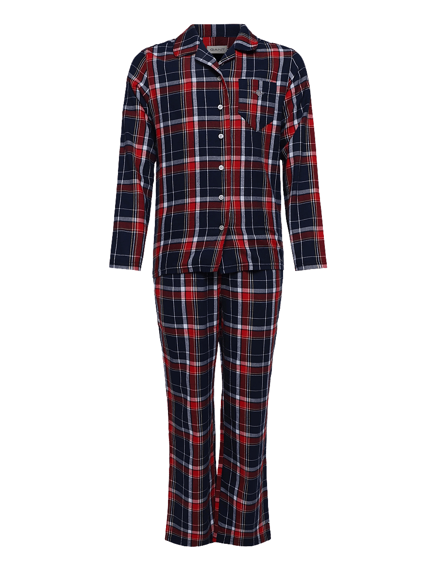 Gant Kids - Plaid Flannel Pyjama Set - komplektid - evening blue - 0