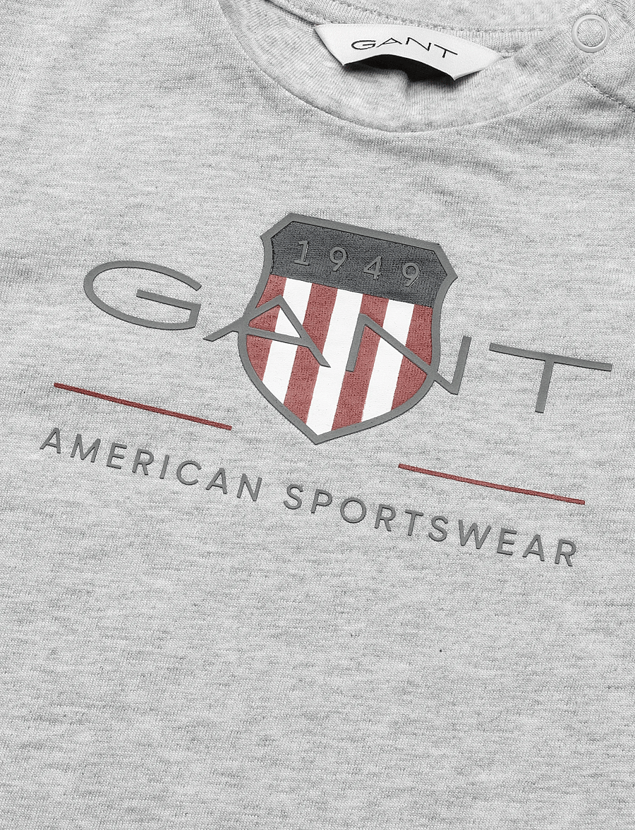 Gant Kids - Archive Shield SS T-Shirt - lühikeste varrukatega t-särgid - grey melange - 2