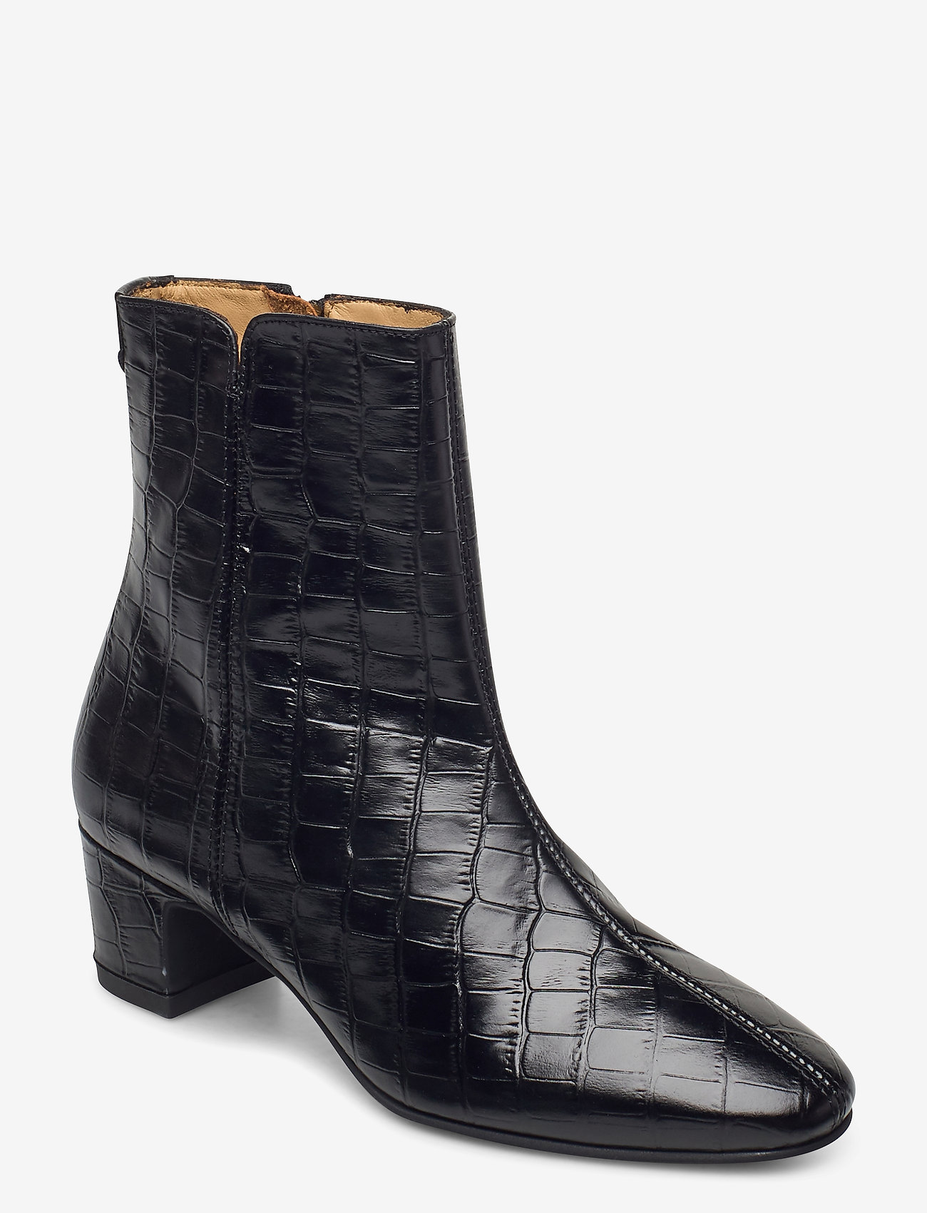 Ellar Mid Zip boot - BLK CROCO OPTIC