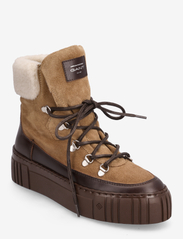 GANT - Snowmont Mid Boot - snørestøvler - taupe/dark brown - 0