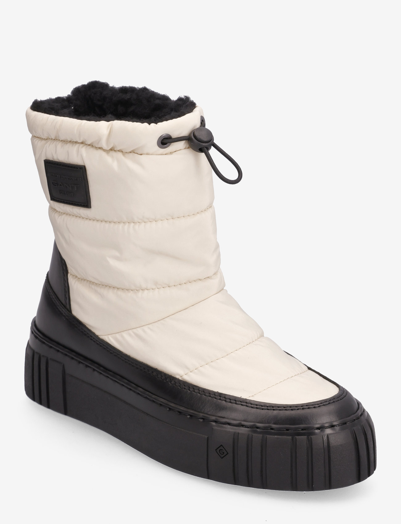 GANT - Snowmont Mid Boot - kobiety - black/beige - 0