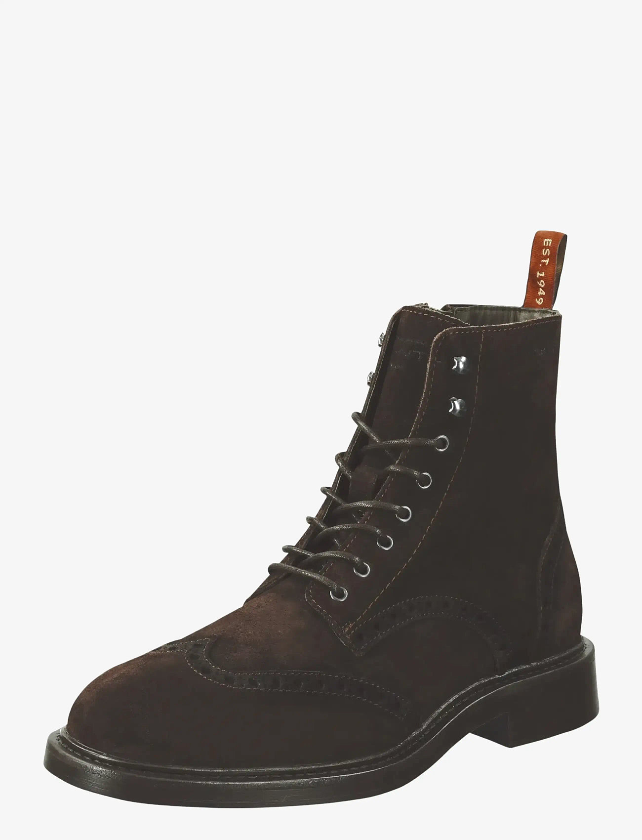 GANT - Millbro Mid Boot - støvler med snøre - dark brown - 0