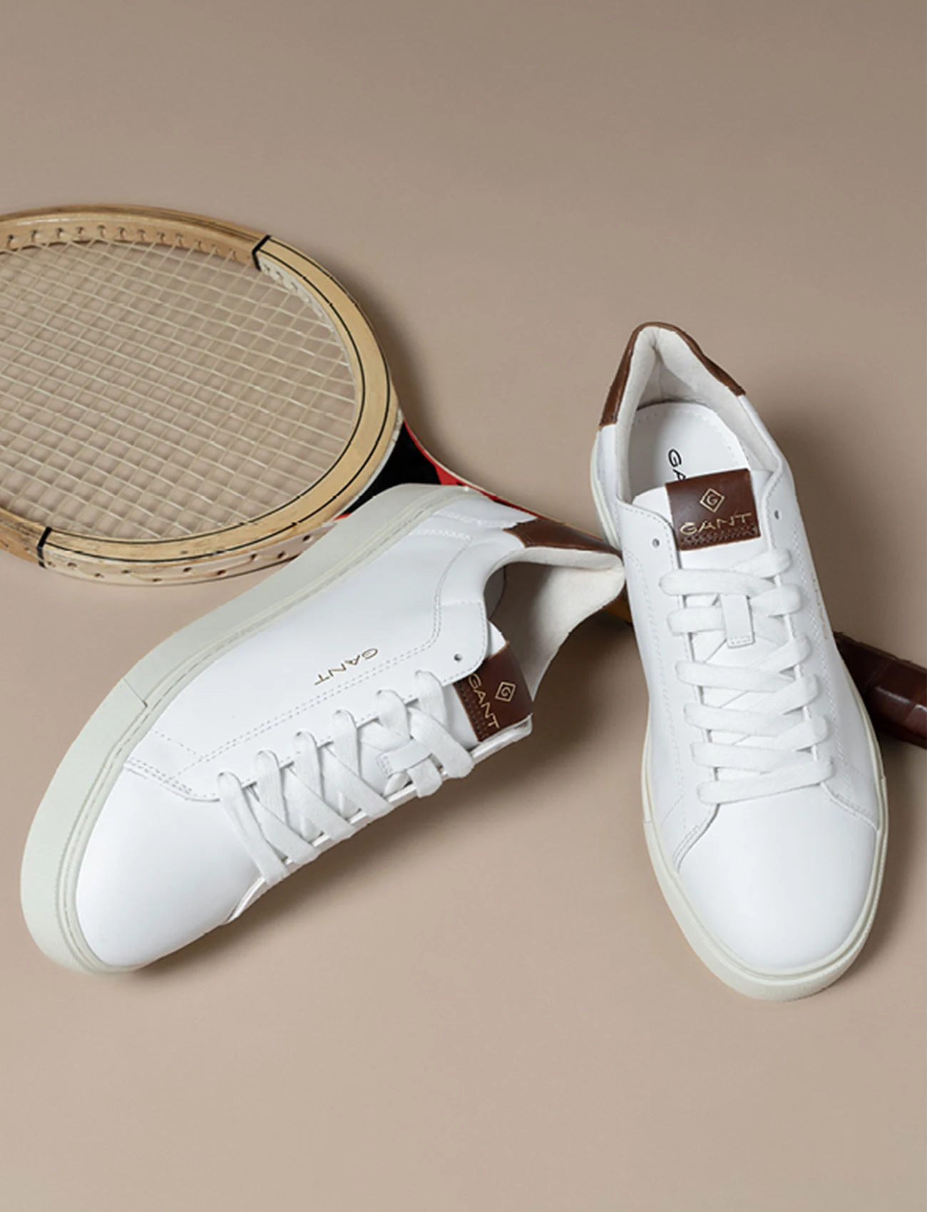 GANT - Mc Julien Sneaker - tenisówki - white/cognac - 0