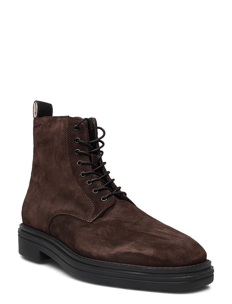 GANT - Boggar Mid Boot - kängor med snörning - espresso brown - 0