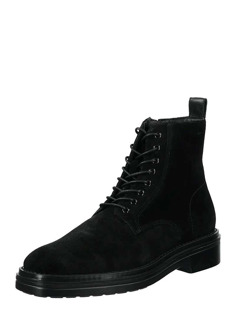 GANT - Boggar Mid Boot - kängor med snörning - black - 0