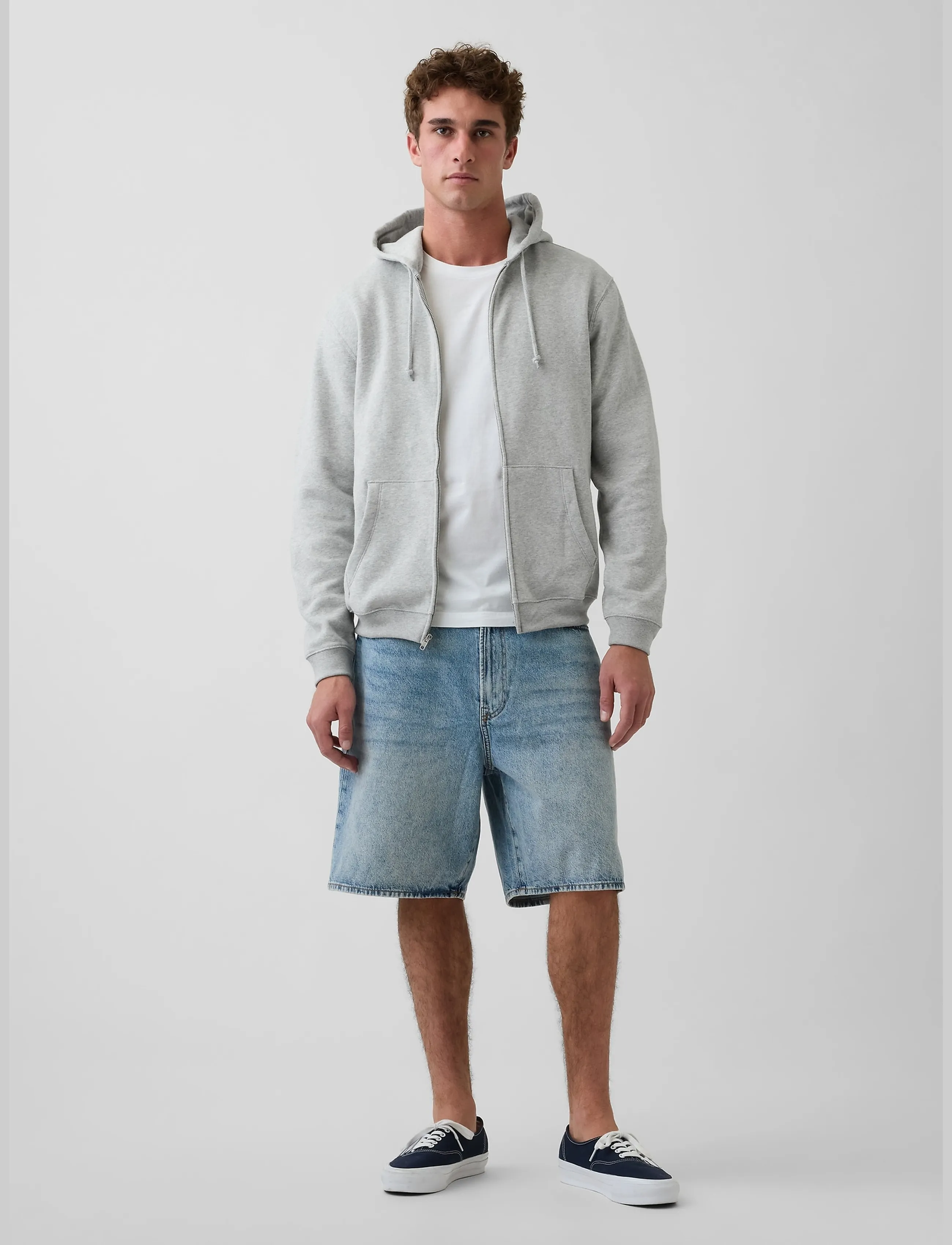 GAP Adult Vintagesoft Relaxed Zip Hoodie herr – bild 2