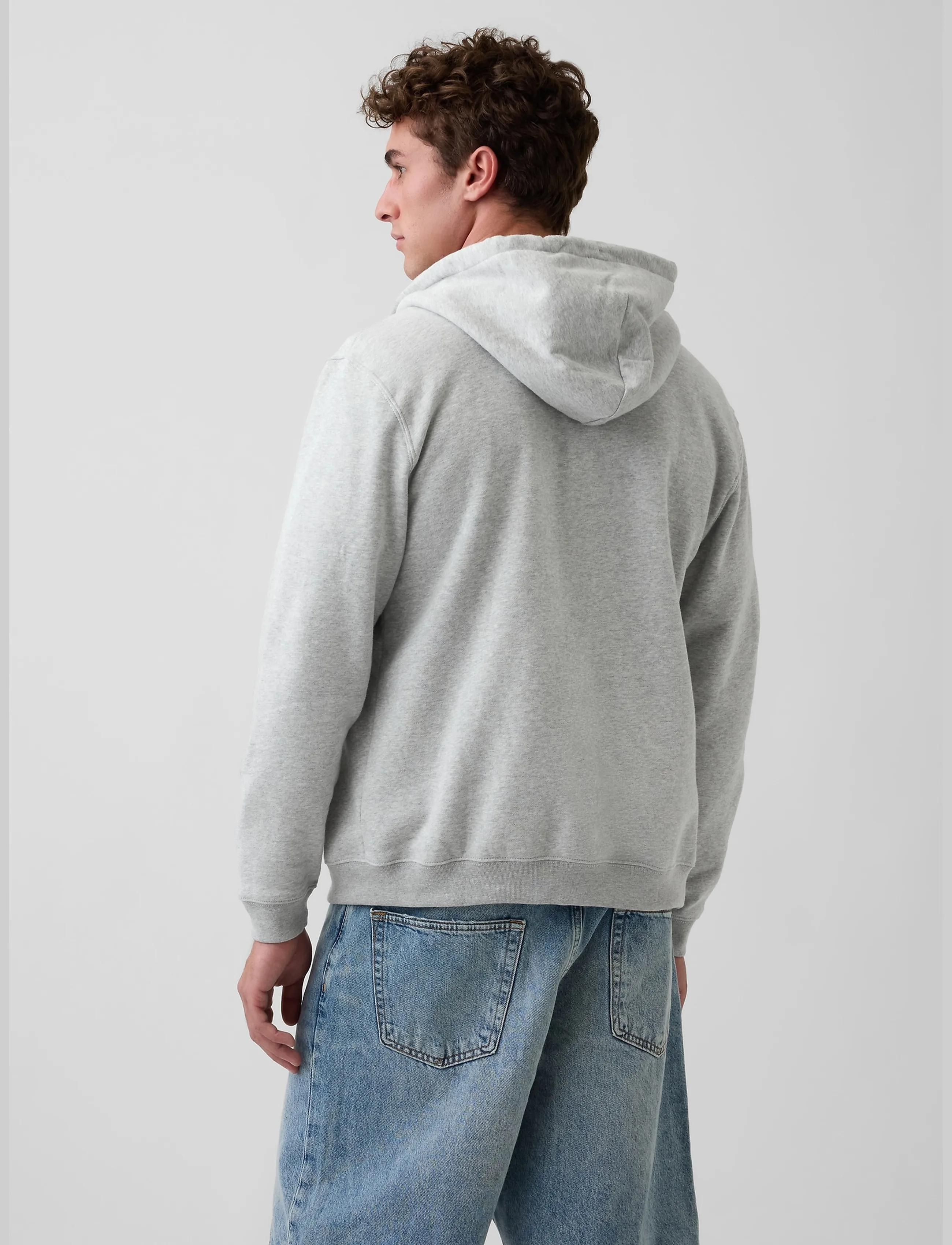 GAP Adult Vintagesoft Relaxed Zip Hoodie herr – bild 3
