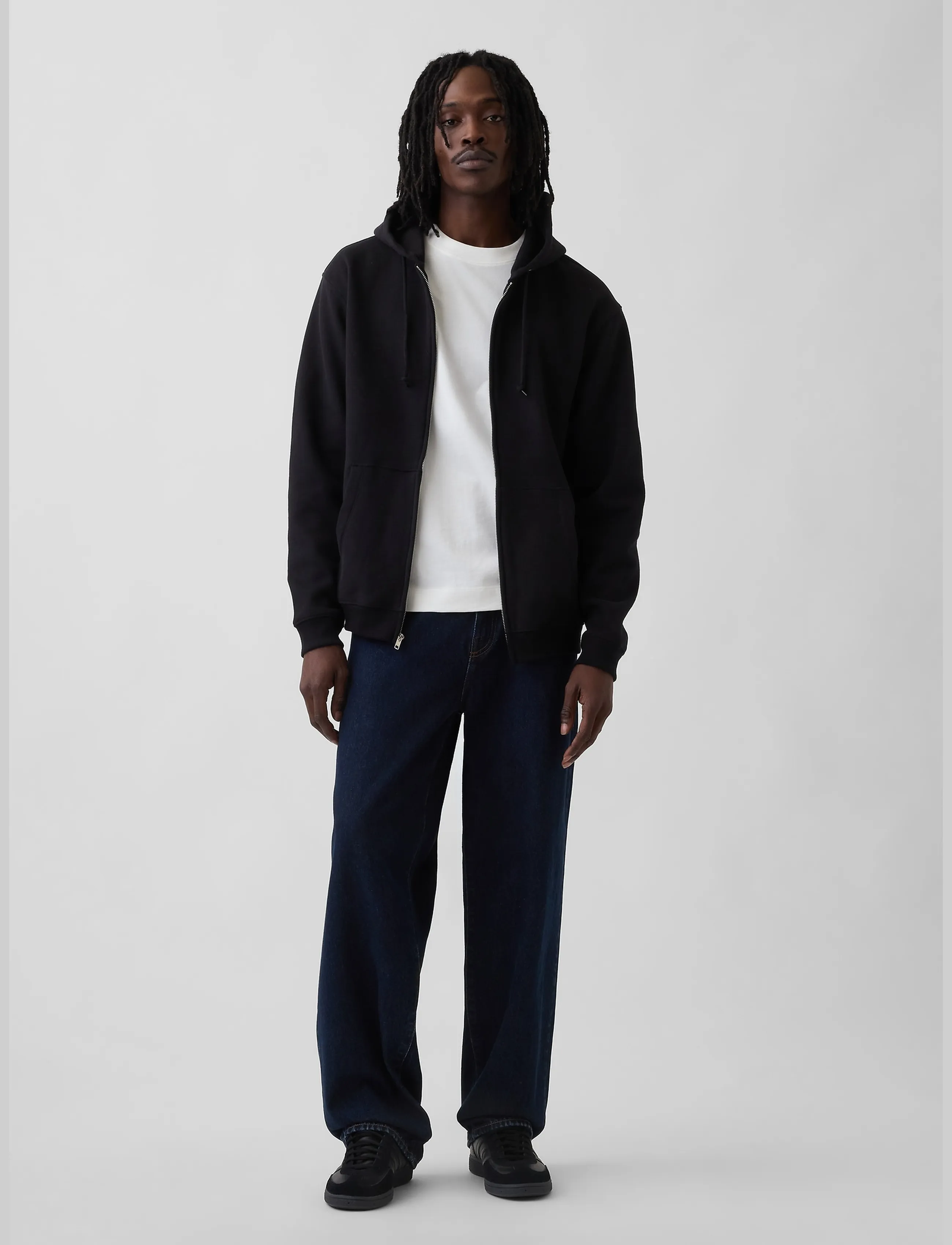 GAP Adult Vintagesoft Relaxed Zip Hoodie herr – bild 2