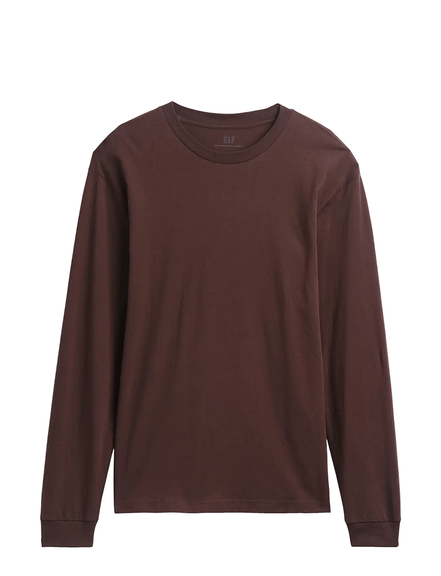 GAP - Organic Cotton T-Shirt from the GAP collection - langärmelige t-shirts - dark brown 1 - 1