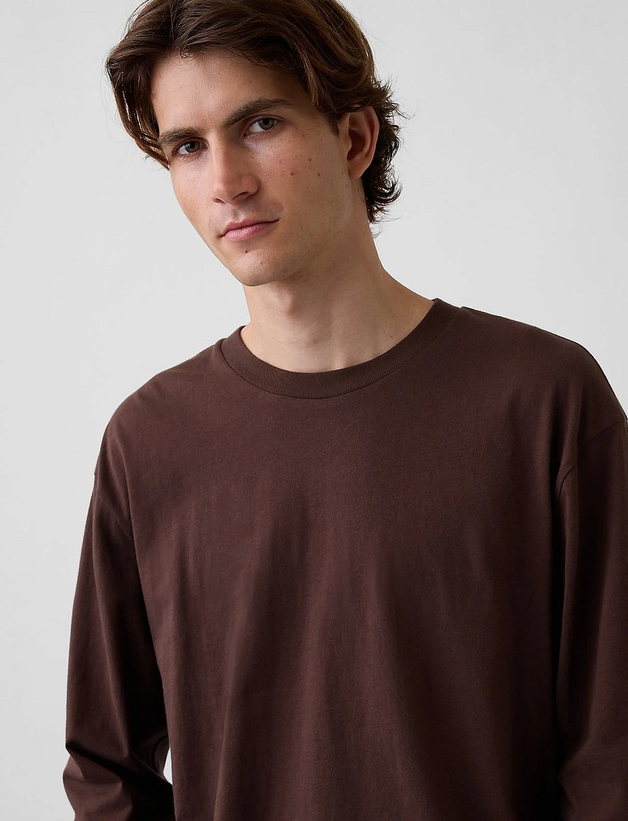 GAP - Organic Cotton T-Shirt from the GAP collection - langärmelige t-shirts - dark brown 1 - 2