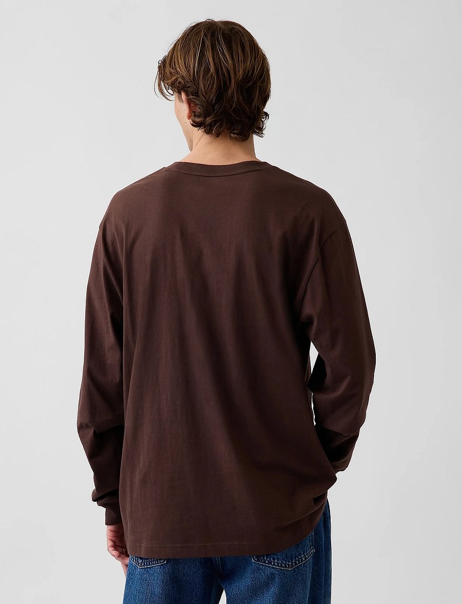 GAP - Organic Cotton T-Shirt from the GAP collection - langärmelige t-shirts - dark brown 1 - 3
