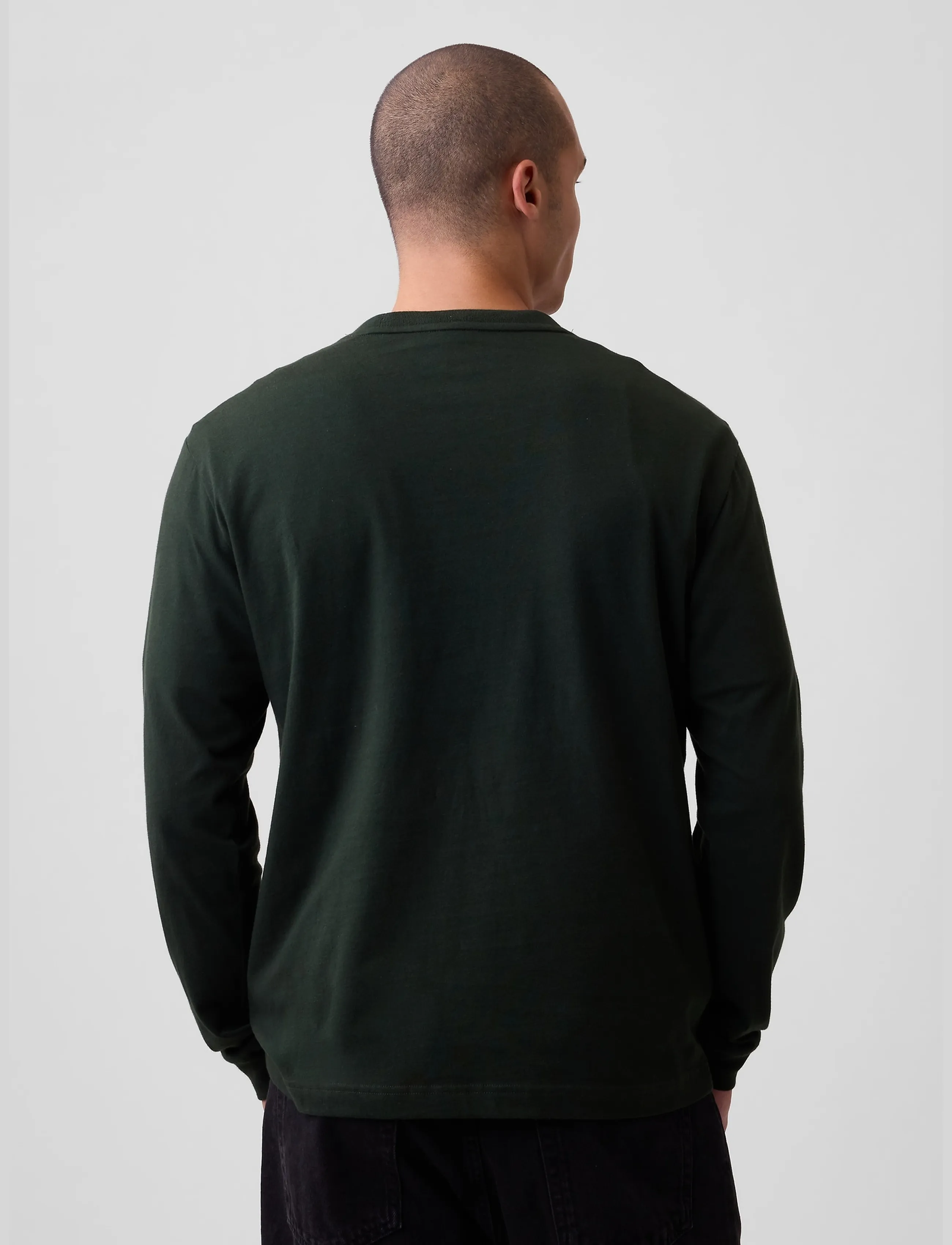 GAP - Organic Cotton T-Shirt from the GAP collection - långärmade t-shirts - green gitane - 3