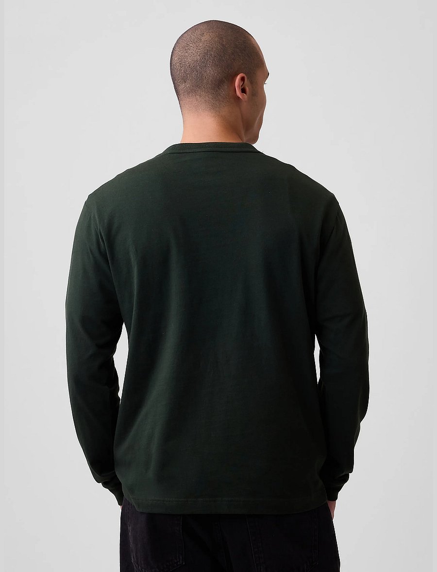 GAP - Organic Cotton T-Shirt from the GAP collection - långärmade t-shirts - green gitane - 3