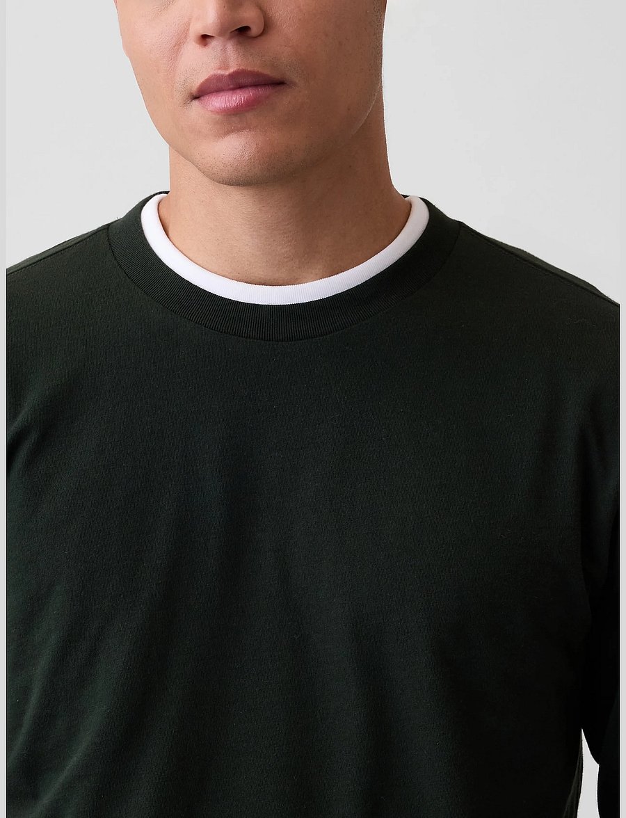 GAP - Organic Cotton T-Shirt from the GAP collection - långärmade t-shirts - green gitane - 4