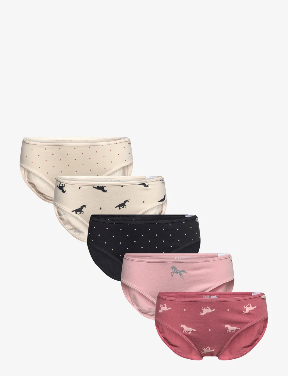 GAP Kids Organic Cotton Unicorn Bikini Briefs (5-pack) - Underwear 