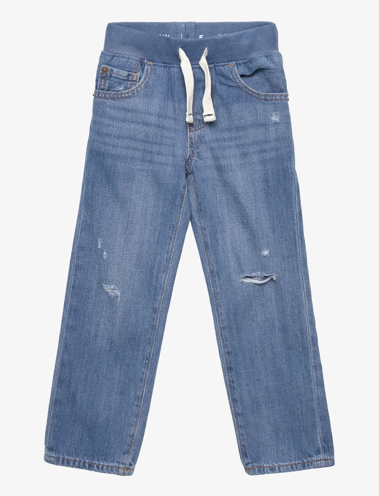 GAP - Toddler Pull-On Slim Jeans with Washwell - tavalised teksad - medium destroy - 0