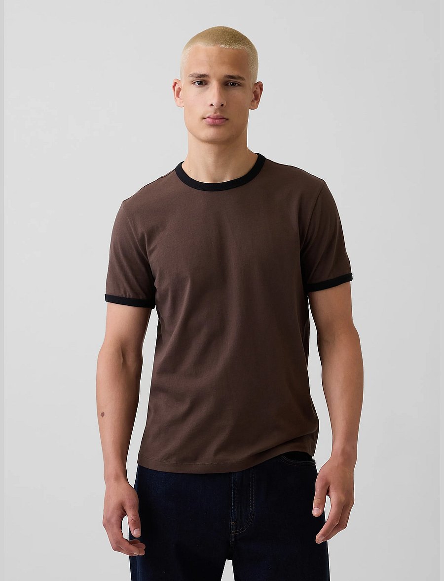 GAP - Soft Cotton Jersey T-shirt from the GAP collection - lühikeste varrukatega t-särgid - woodsy brown - 0