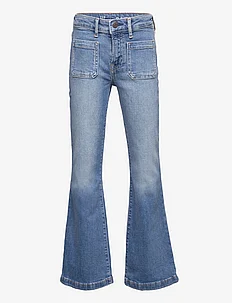 Kids High Rise Flare Jeans with Washwell, GAP