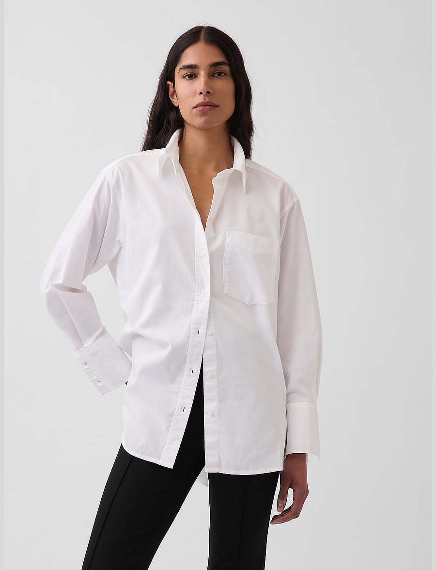 GAP - Organic Cotton Oxford Big Shirt - optic white 1 - 3