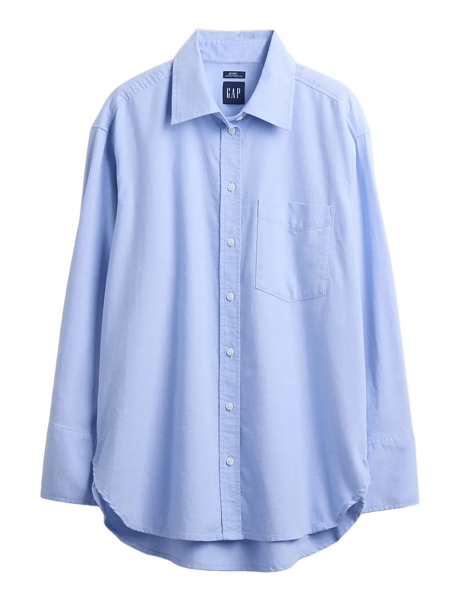 GAP - Organic Cotton Oxford Big Shirt - langärmlige hemden - shirting blue - 1