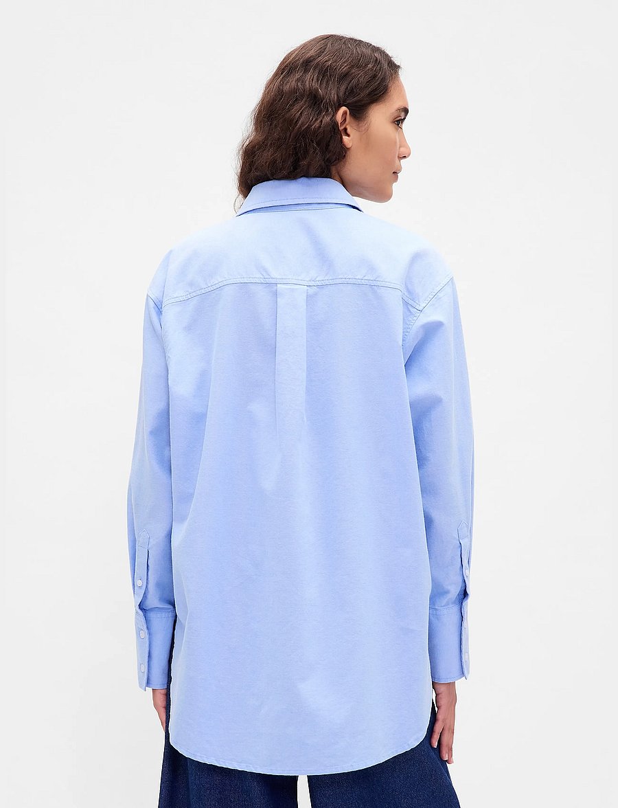 GAP - Organic Cotton Oxford Big Shirt - langärmlige hemden - shirting blue - 3