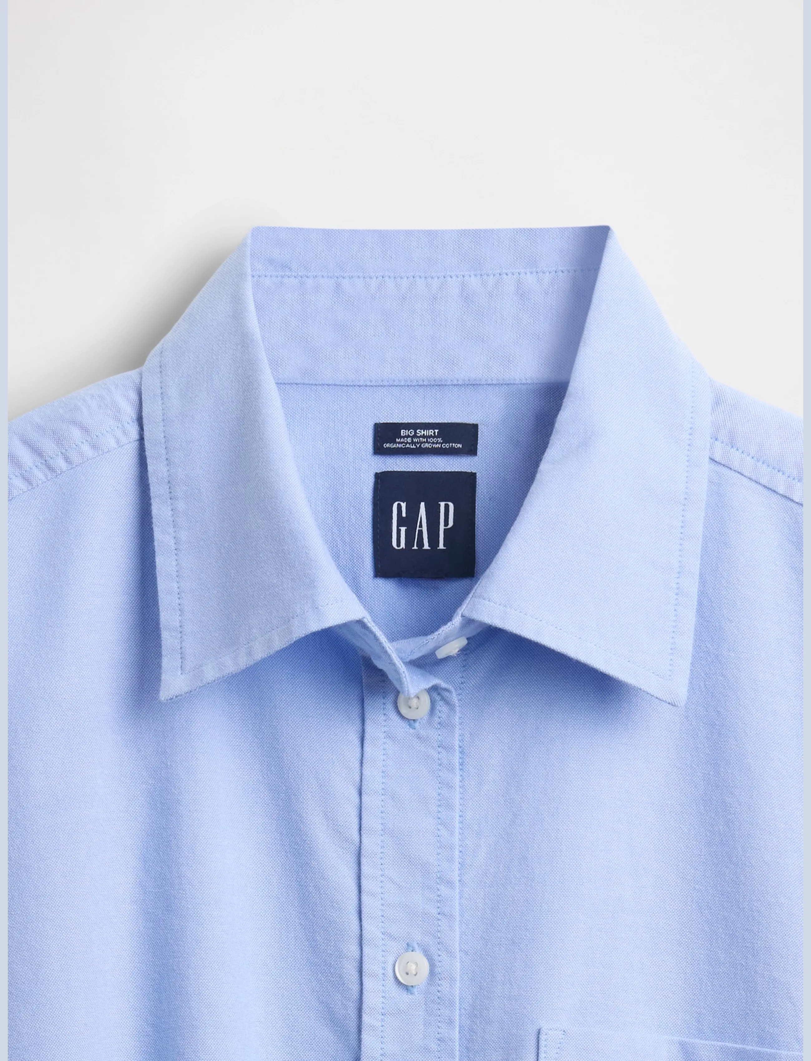 GAP - Organic Cotton Oxford Big Shirt - langärmlige hemden - shirting blue - 5