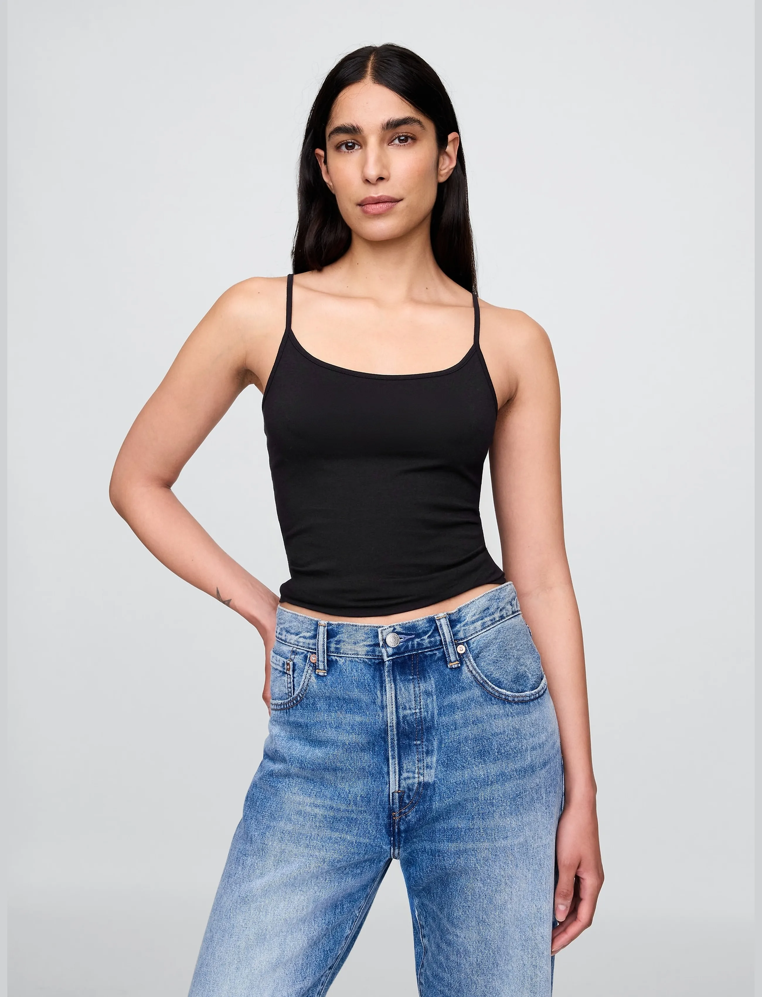 GAP CloseKnit Basic Cami from the GAP collection - T-shirts & Toppe - BLACK / black