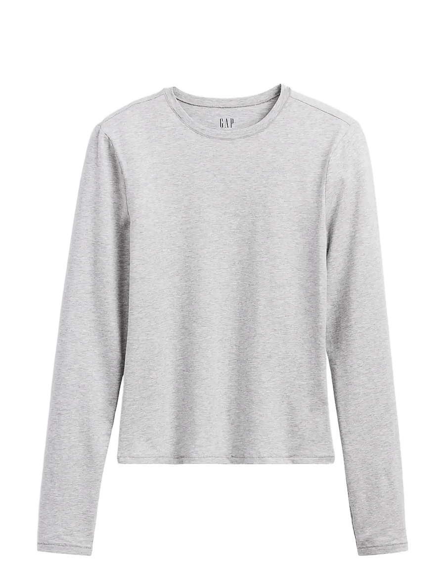 GAP - CloseKnit Jersey T-Shirt from the GAP collection - langärmlige tops - bc15 lt grey heather - 1