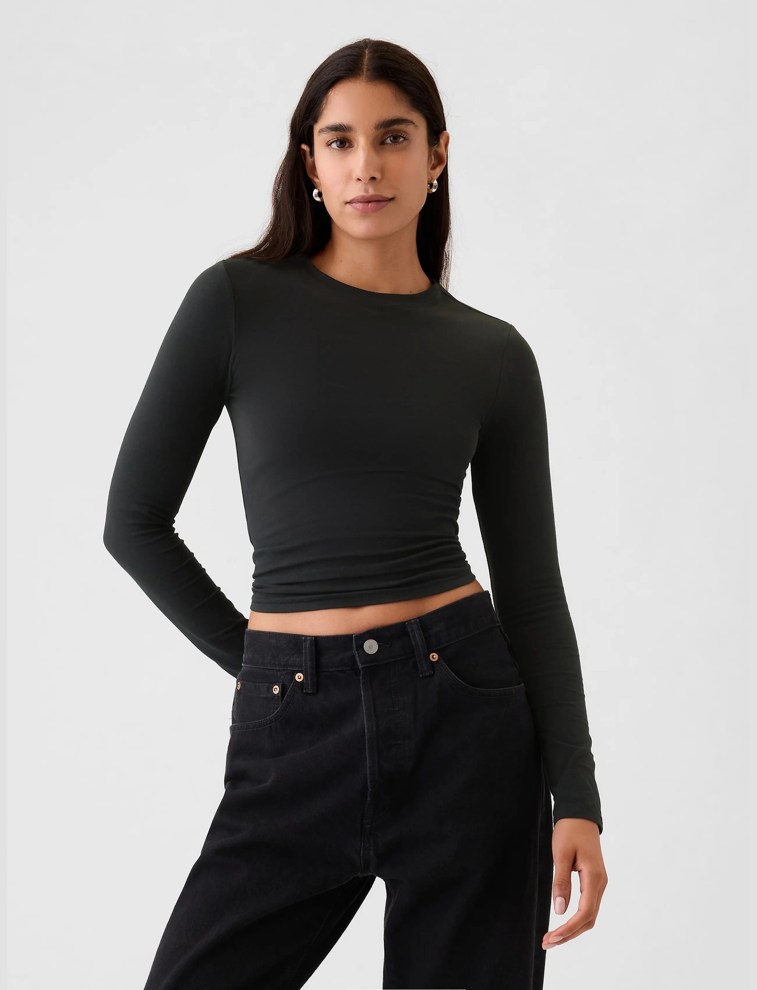 GAP CloseKnit Jersey T-Shirt from the GAP collection - Long-sleeved tops - BLACK / black