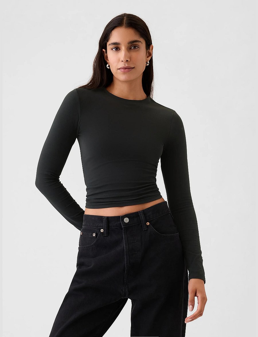 GAP - CloseKnit Jersey T-Shirt from the GAP collection - pikkade varrukatega topid - black - 0