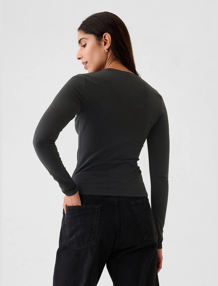 GAP - CloseKnit Jersey T-Shirt from the GAP collection - pikkade varrukatega topid - black - 2