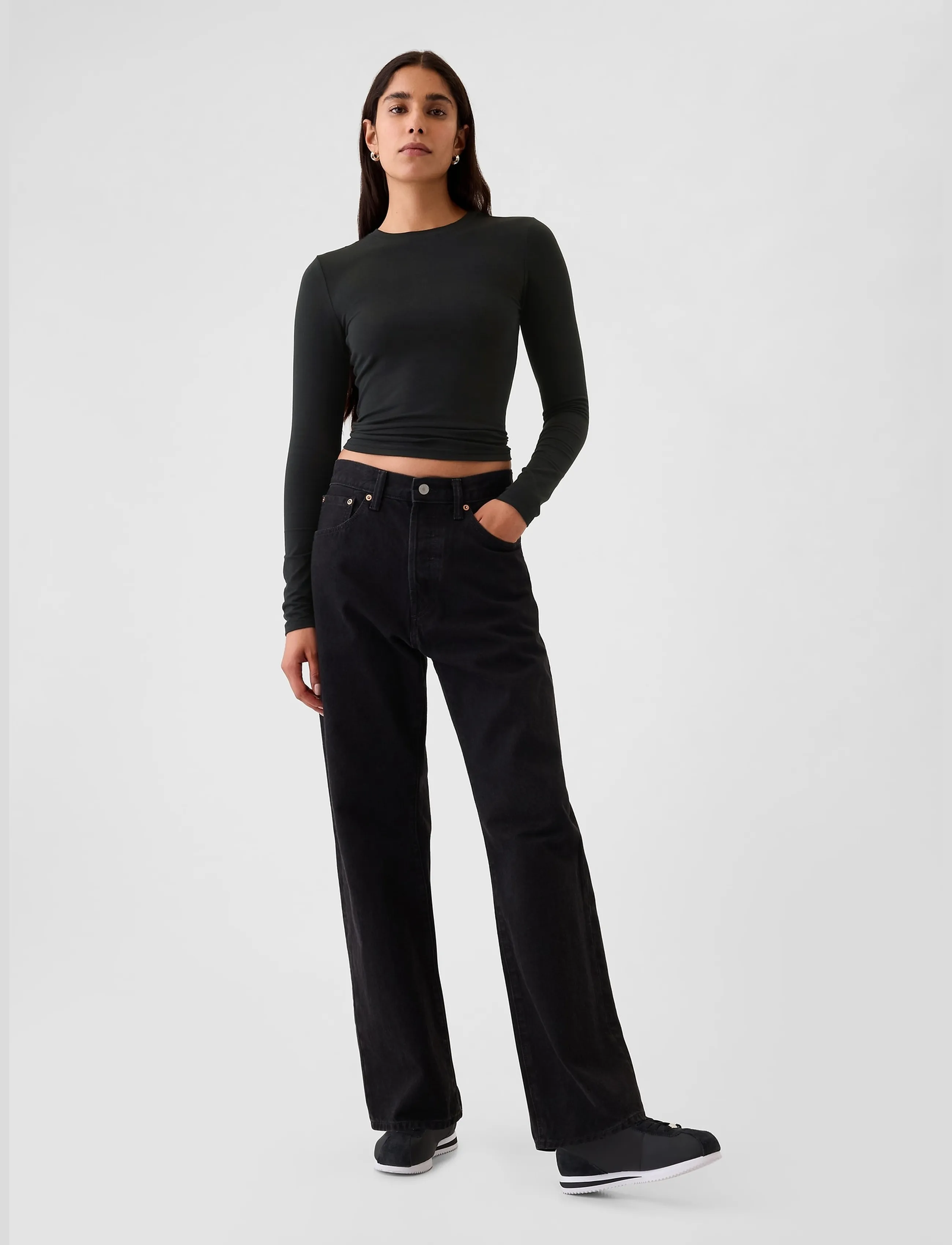 GAP - CloseKnit Jersey T-Shirt from the GAP collection - long-sleeved tops - black - 3