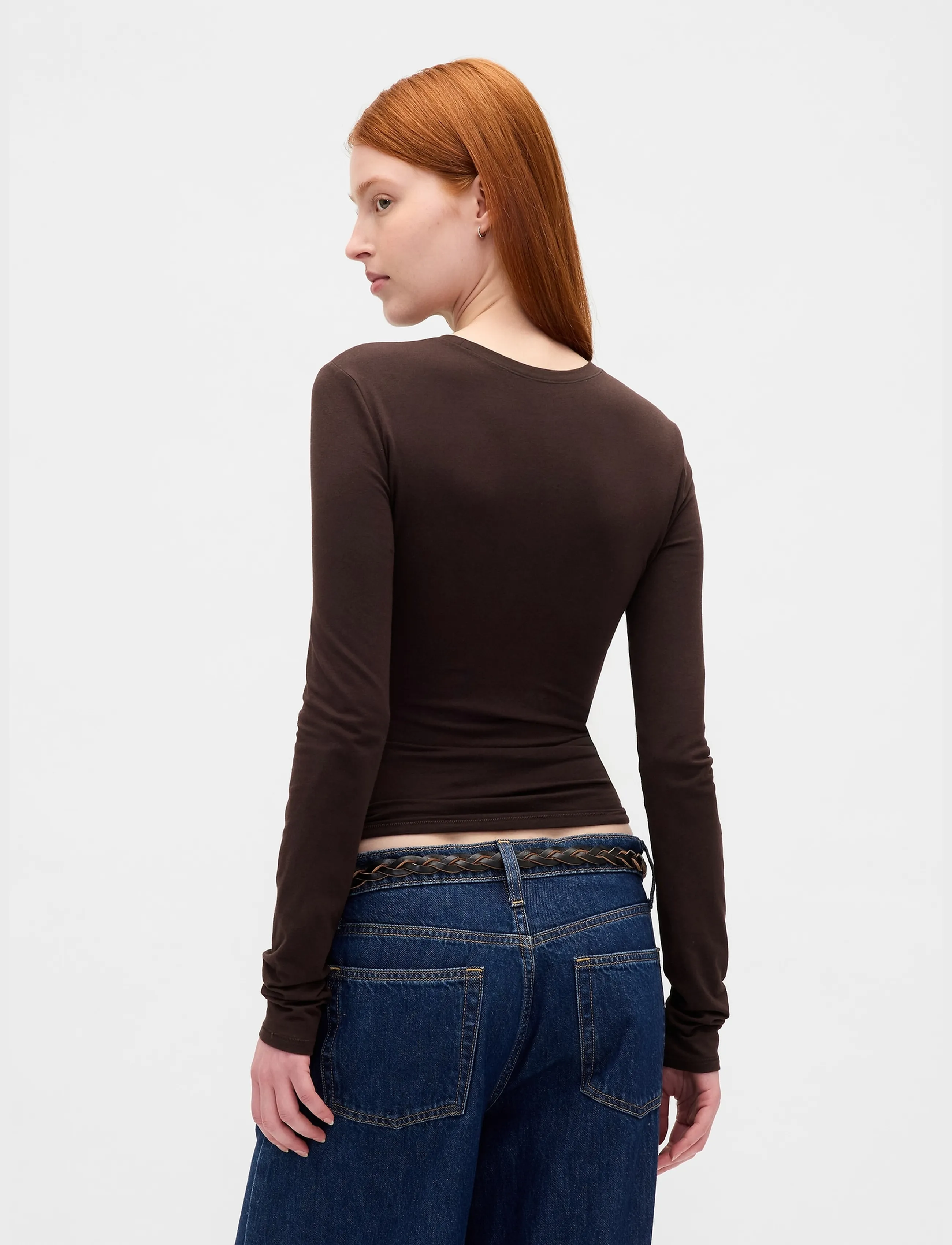 GAP - CloseKnit Jersey T-Shirt from the GAP collection - pikkade varrukatega topid - terra brown v2 - 3