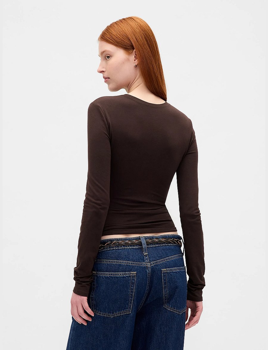 GAP - CloseKnit Jersey T-Shirt from the GAP collection - pikkade varrukatega topid - terra brown v2 - 3