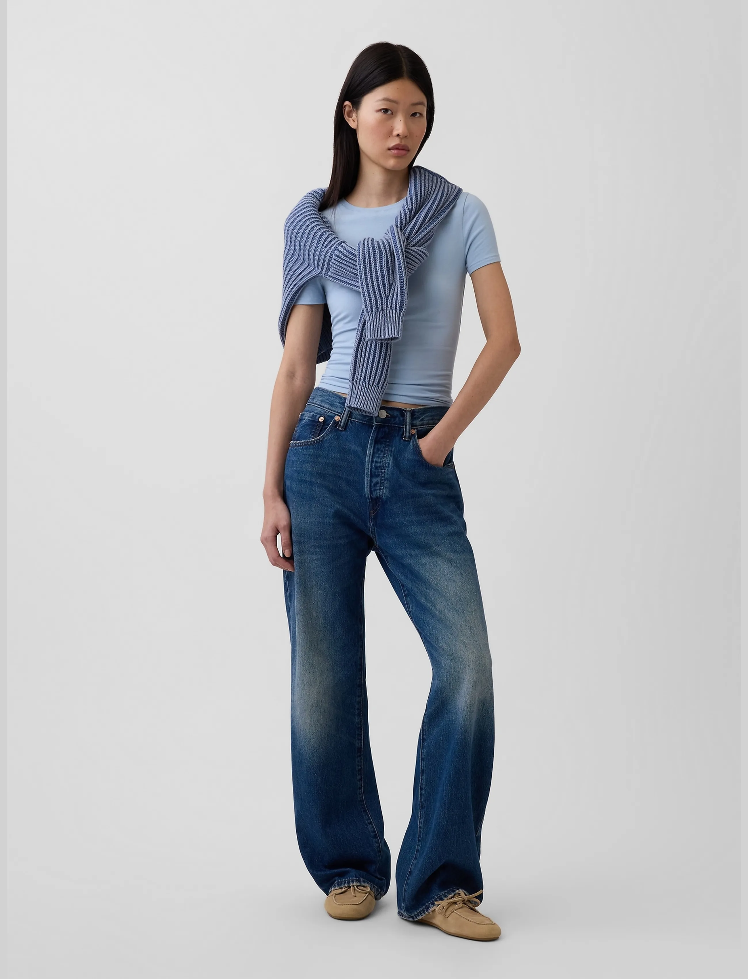 GAP - CloseKnit Jersey T-Shirt from the GAP collection - sail blue - 2