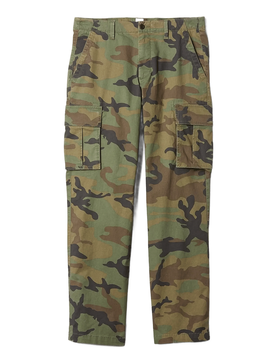 GAP - Essential Straight Cargo Pants from the GAP collection - cargohosen - green camo - 1