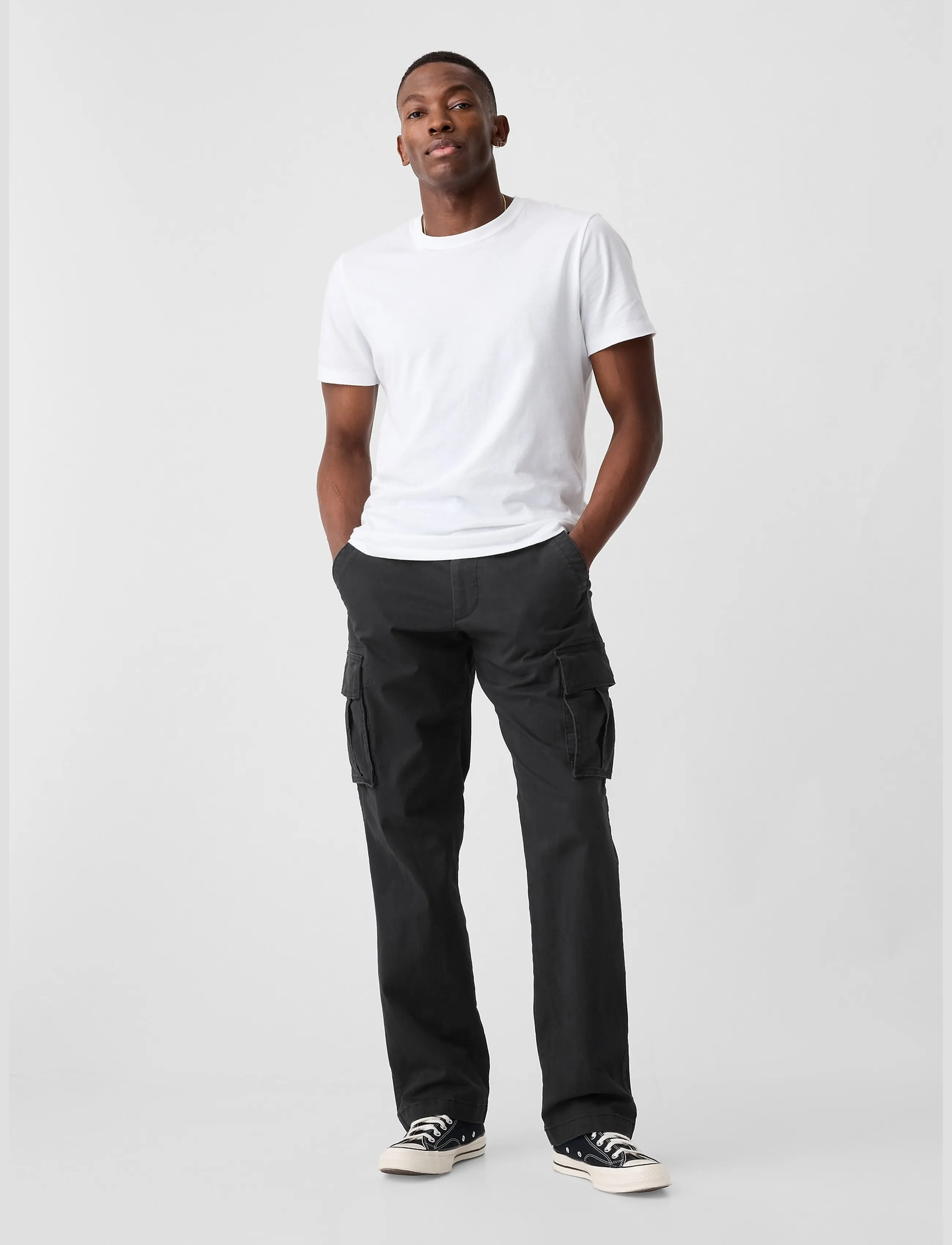 GAP - Essential Straight Cargo Pants from the GAP collection - cargohosen - moonless night v2 - 0