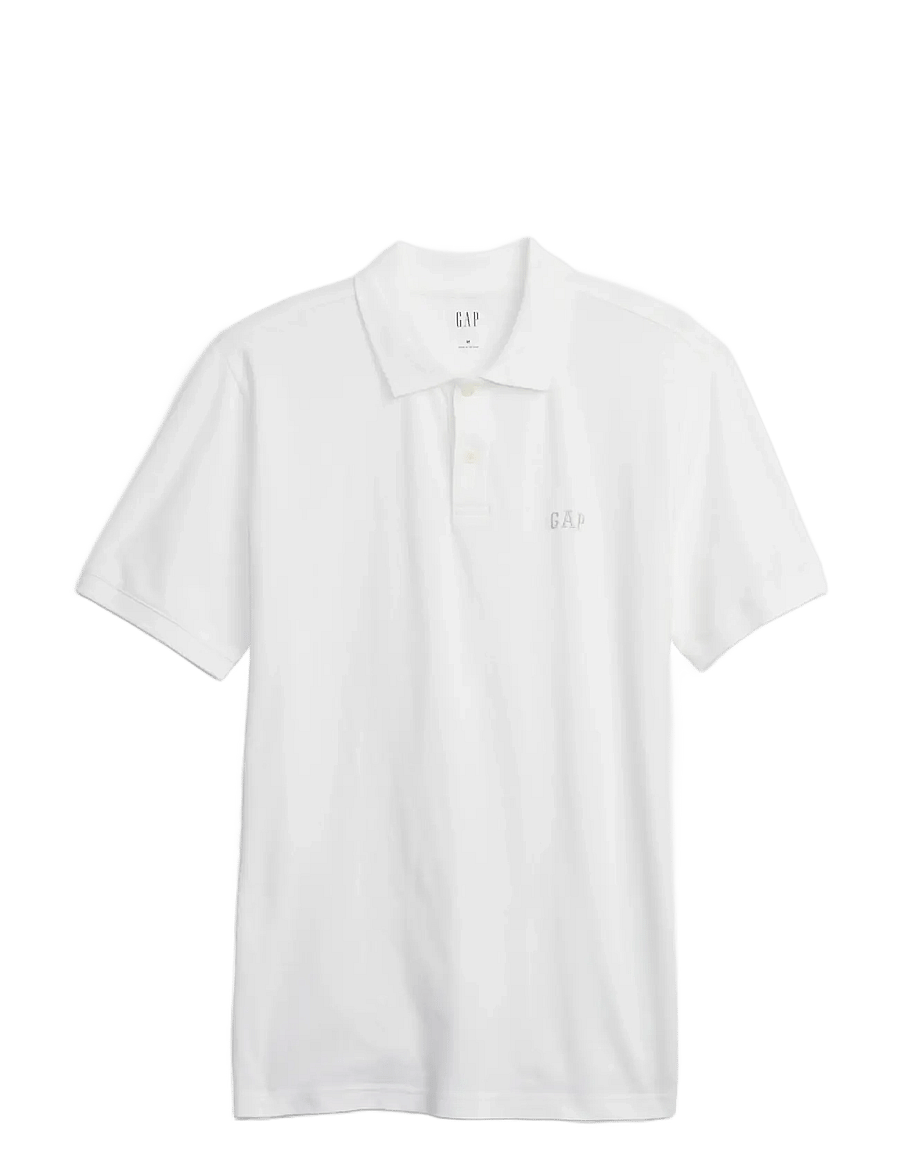 GAP - Gap Logo Pique Polo Shirt - kurzärmelig - optic white - 1