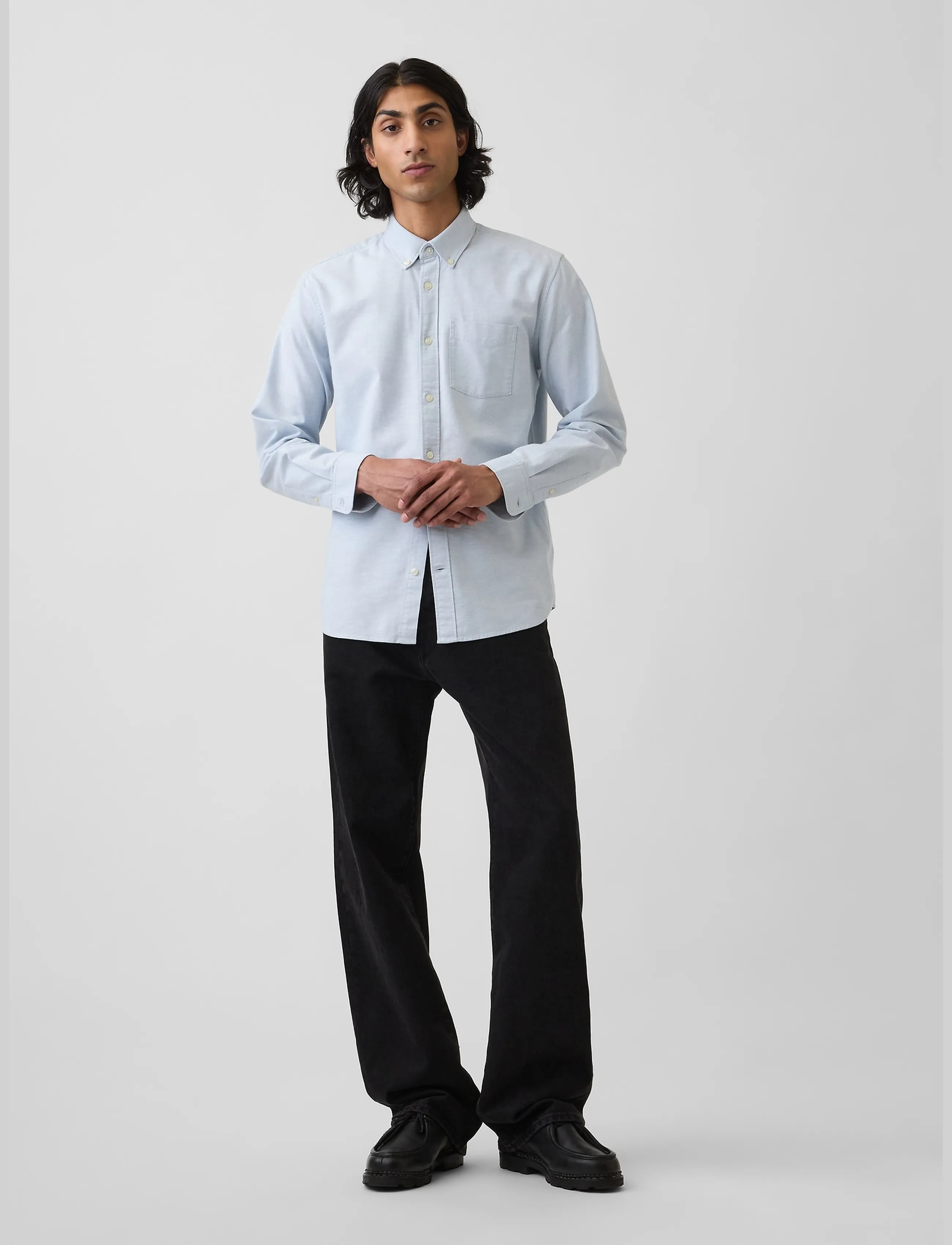 GAP - Oxford Button-Down Shirt from the GAP collection - casual shirts - light blue - 3