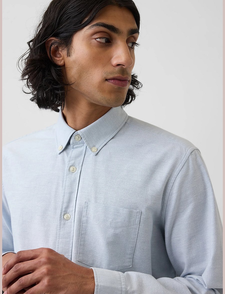 GAP - Oxford Button-Down Shirt from the GAP collection - casual shirts - light blue - 4