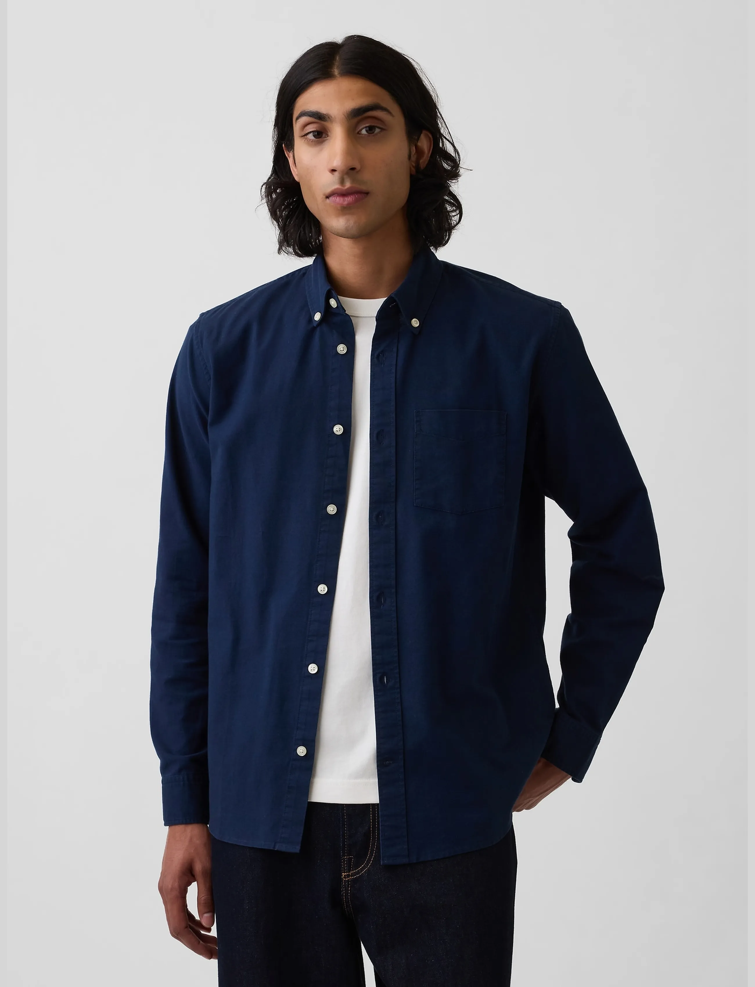 GAP Oxford Button-Down Shirt from the GAP collection - Clothing - TAPESTRY NAVY V2 / navy